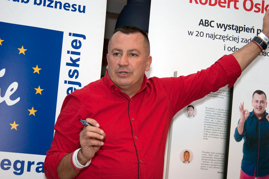 Robert Oskwarek podczas warsztatów