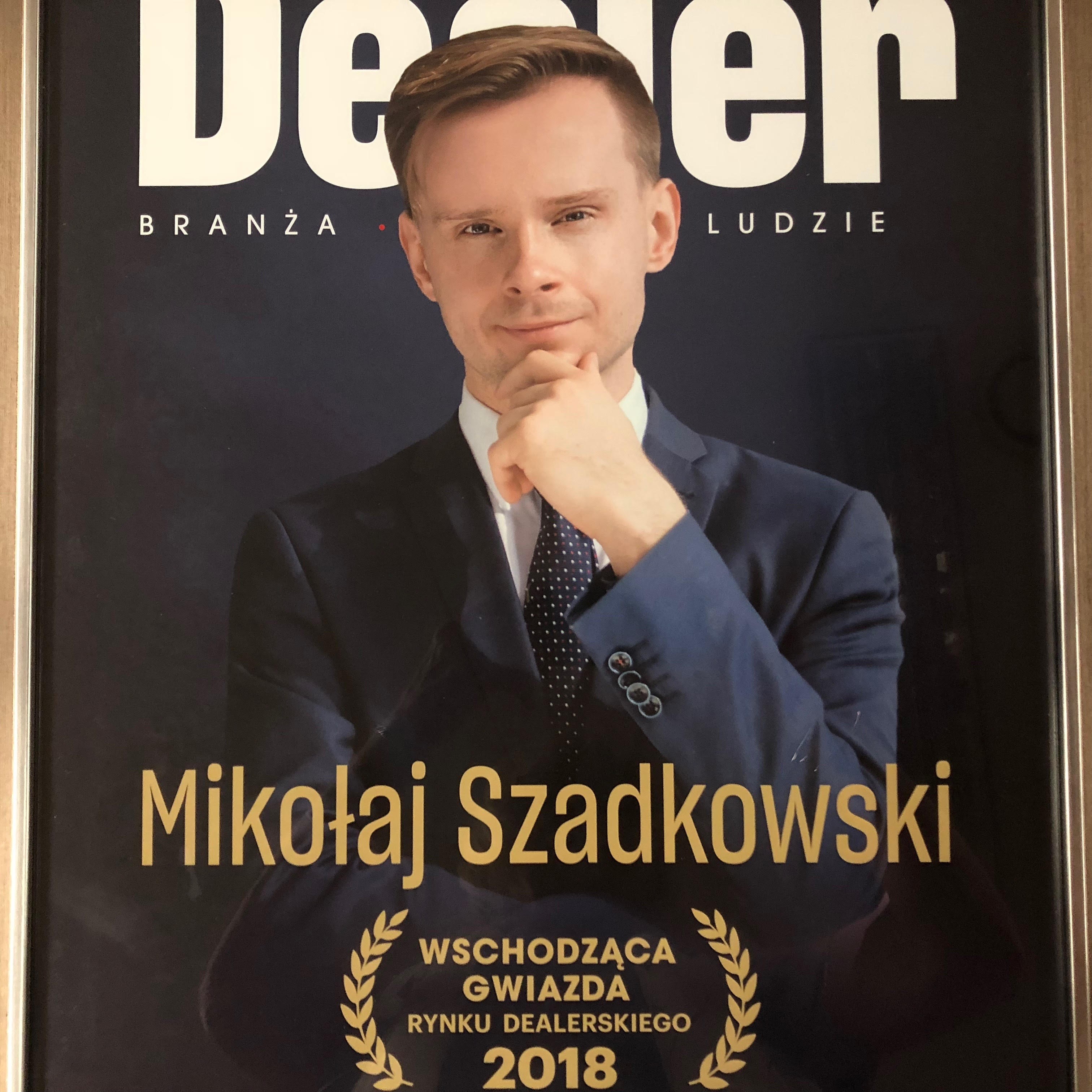 Mikołaj Szadkowski zdobył wyróżnienie 9 Kongresu Dealerów Samochodowych 