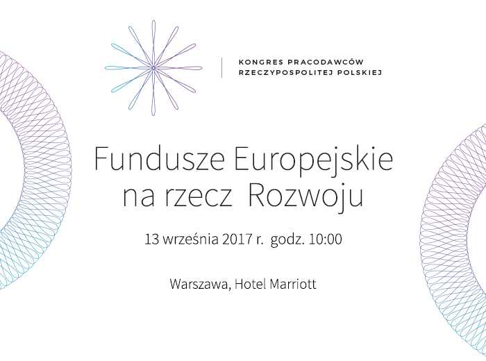 Fundusze Europejskie na rzecz Rozwoju, 13 września