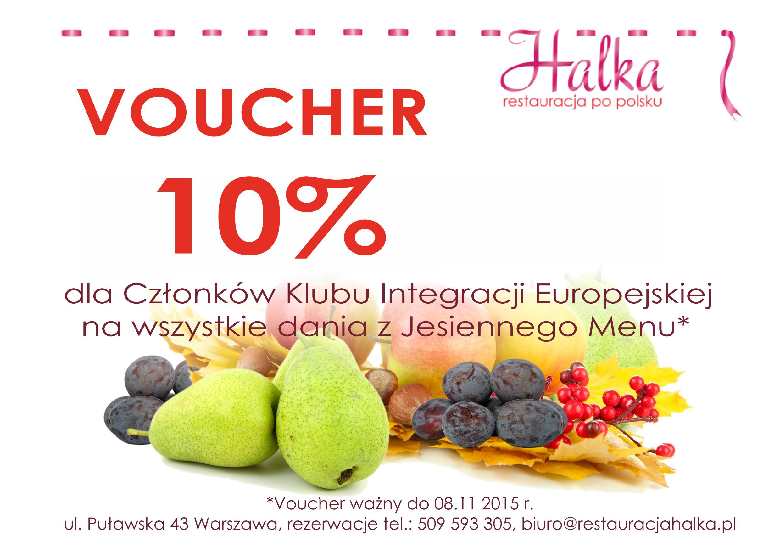 voucher dla członków klubu