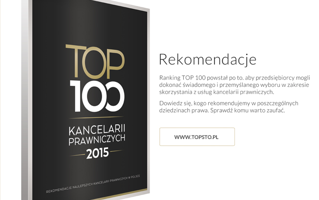 katalog TOP 100 Kancelarii Prawniczych